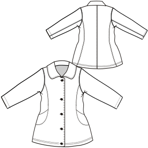Patron ropa, Fashion sewing pattern, molde confeccion, patronesymoldes.com Saco 7429 NENAS Camperas